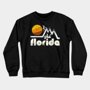 Retro Ski Florida Travel Humor Crewneck Sweatshirt